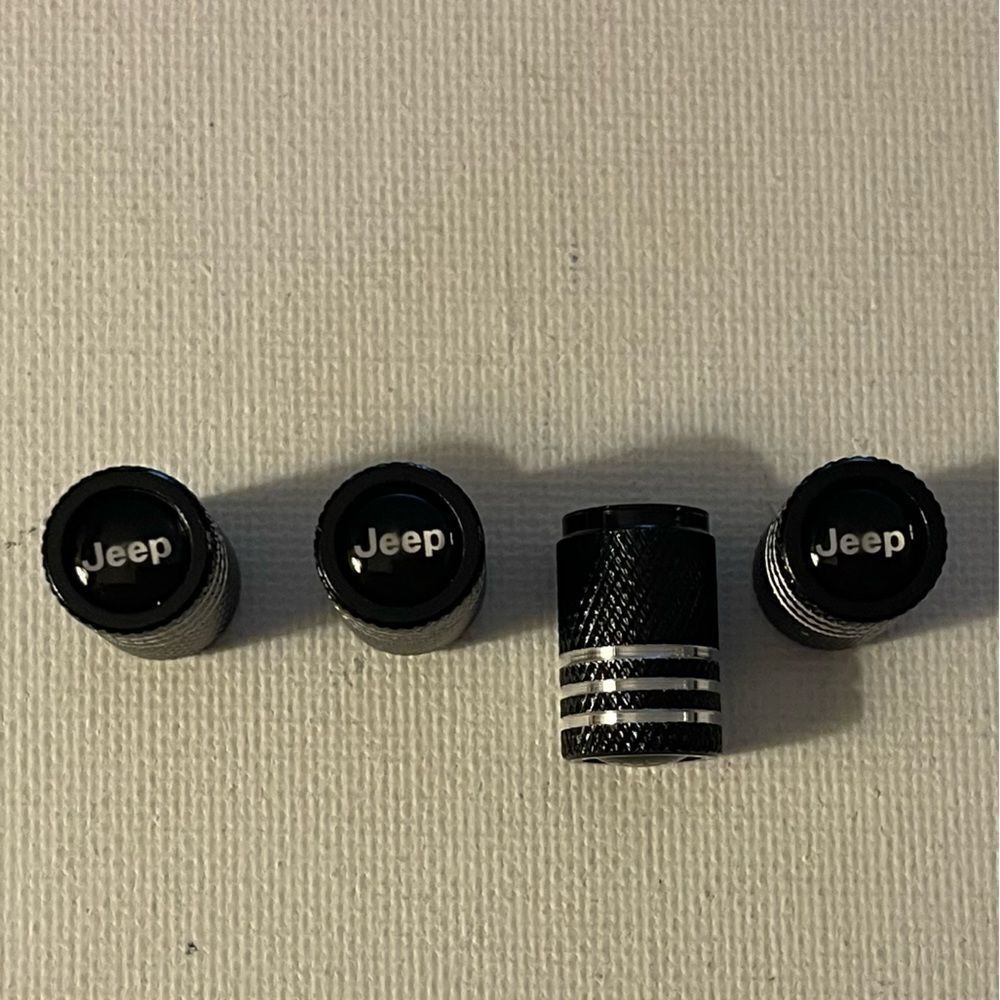Jeep Valve Stem Caps in Black set of 4 NWT